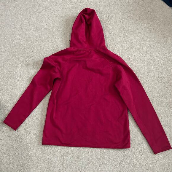 Nike Hoodie Sweatshirt Dri-Fit Hooded Long Sleeve Red Orange Athleisure Mens M - Picture 2 of 4